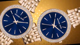 Michael Kors Darci Blue Dial Gold Steel Strap Watch for Women - MK3406 Authentic Buy Shop Now