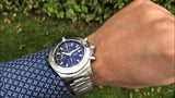 Breitling Avenger Chronograph 45mm Blue Dial Silver Steel Strap Watch for Men - A13317101C1A1 Authentic Buy Shop Now