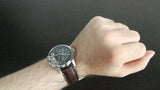 Fossil Townsman Automatic Black Dial Brown Leather Strap Watch for Men - ME1163 Authentic Buy Shop Now