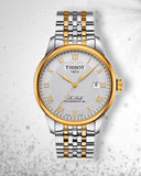 Tissot T Classic Le Locle Powermatic 80 Silver Dial Two Tone Steel Strap Watch For Men - T0064072203301 Authentic Buy Shop Now