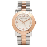 Marc Jacobs Amy Silver Dial Two Tone Steel Strap Watch for Women - MBM3194 Authentic Buy Shop Now