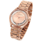 Marc Jacobs Tether Transparent Rose Gold Dial Rose Gold Steel Strap Watch for Women - MBM3414 Authentic Buy Shop Now