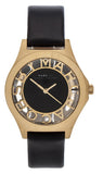 Marc Jacobs Henry Skeleton Black Dial Black Leather Strap Watch for Women - MBM1340 Authentic Buy Shop Now