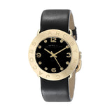 Marc Jacobs Amy Black Dial Black Leather Strap Watch for Women - MBM1154 Authentic Buy Shop Now