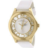 Marc Jacobs Henry Skeleton White Dial White Leather Strap Watch for Women - MBM1339 Authentic Buy Shop Now