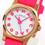 Marc Jacobs Henry White Dial Pink Leather Strap Watch for Women - MBM1237 Authentic Buy Shop Now