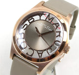 Marc Jacobs Henry Dinky Skeleton Beige Dial Beige Leather Strap Watch for Women - MBM1245 Authentic Buy Shop Now