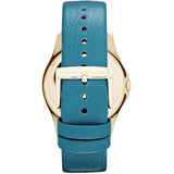 Marc Jacobs Baby Dave Gold Dial Blue Leather Strap Watch for Women - MBM1263 Authentic Buy Shop Now