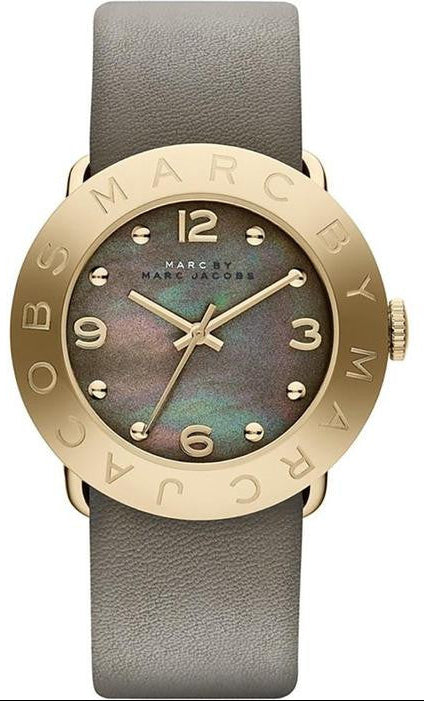 Marc Jacobs Amy Grey Dial Grey Leather Strap Watch for Women - MBM1287 Authentic Buy Shop Now