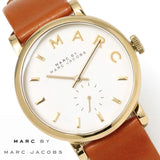 Marc Jacobs Baker White Dial Brown Leather Strap Watch for Womern - MBM1316 Authentic Buy Shop Now