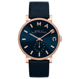 Marc Jacobs Baker Navy Blue Dial Navy Blue Leather Strap Watch for Women - MBM1329 Authentic Buy Shop Now