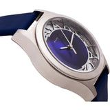 Marc Jacobs Henry Skeleton Blue Dial Blue Leather Strap Watch for Women - MBM1337 Authentic Buy Shop Now