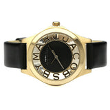 Marc Jacobs Henry Skeleton Black Dial Black Leather Strap Watch for Women - MBM1340 Authentic Buy Shop Now
