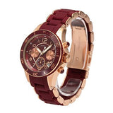 Marc Jacobs Rock Chronograph Red Dial Red Silicone Strap Watch for Women - MBM2596 Authentic Buy Shop Now
