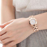 Marc Jacobs Mini Amy White Dial Rose Gold Steel Strap Watch for Women - MBM3078 Authentic Buy Shop Now