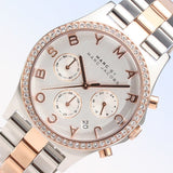 Marc Jacobs Henry Chronograph Silver Dial Two Tone Steel Strap Watch for Women - MBM3106 Authentic Buy Shop Now
