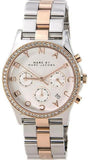 Marc Jacobs Henry Chronograph Silver Dial Two Tone Steel Strap Watch for Women - MBM3106 Authentic Buy Shop Now