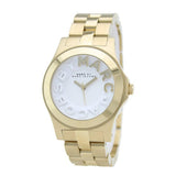 Marc Jacobs Rivera White Dial Gold Steel Strap Watch for Women - MBM3134 Authentic Buy Shop Now