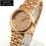 Marc Jacobs Marci Rose Gold Dial Rose Gold Steel Strap Watch for Women - MBM3099 Authentic Buy Shop Now