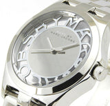 Marc Jacobs Henry Transparent Silver Dial Silver Steel Strap Watch for Women - MBM3205 Authentic Buy Shop Now