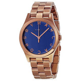 Marc Jacobs Henry Blue Dial Rose Gold Steel Strap Watch for Women - MBM3213 Authentic Buy Shop Now