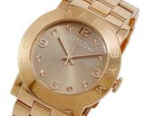 Marc Jacobs Amy Glitz Brown Dial Rose Gold Steel Strap Watch for Women - MBM3221 Authentic Buy Shop Now