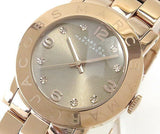 Marc Jacobs Amy Glitz Brown Dial Rose Gold Steel Strap Watch for Women - MBM3221 Authentic Buy Shop Now
