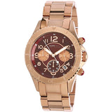 Marc Jacobs Rock Chronograph Mother of Pearl Red Dial Rose Gold Steel Strap Unisex Watch - MBM3251 Authentic Buy Shop Now