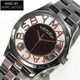 Marc Jacobs Henry Skeleton Black Dial Black Steel Strap Watch for Women - MBM3254 Authentic Buy Shop Now