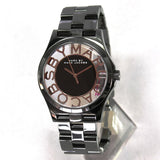 Marc Jacobs Henry Skeleton Black Dial Black Steel Strap Watch for Women - MBM3254 Authentic Buy Shop Now