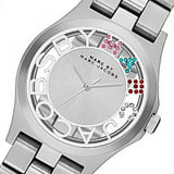 Marc Jacobs Henry Skeleton Silver Dial Silver Steel Strap Watch for Women - MBM3262 Authentic Buy Shop Now