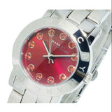 Marc Jacobs Amy Red Dial Silver Steel Strap Watch for Women - MBM3333 Authentic Buy Shop Now