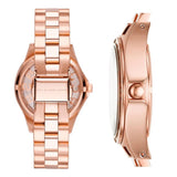 Marc Jacobs Henry Transparent Rose Gold Dial Rose Gold Steel Strap Watch for Women - MBM3339 Authentic Buy Shop Now