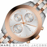 Marc Jacobs Peeker Chronograph Silver Two Tone Steel Strap Watch for Women - MBM3369 Authentic Buy Shop Now
