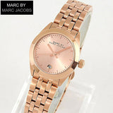 Marc Jacobs Peeker Rose Gold Dial Rose Gold Steel Strap Watch for Women - MBM3374 Authentic Buy Shop Now