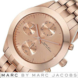 Marc Jacobs Peeker Chronograph Rose Gold Dial Rose Gold Steel Strap Watch for Women - MBM3394 Authentic Buy Shop Now
