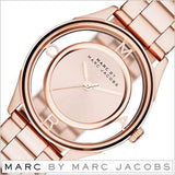 Marc Jacobs Tether Transparent Rose Gold Dial Rose Gold Steel Strap Watch for Women - MBM3414 Authentic Buy Shop Now