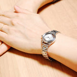 Marc Jacobs Tether Transparent Silver Dial Silver Steel Strap Watch for Women - MBM3416 Authentic Buy Shop Now