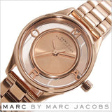 Marc Jacobs Tether Transparent Rose Gold Dial Rose Gold Steel Strap Watch for Women - MBM3417 Authentic Buy Shop Now