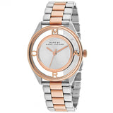 Marc Jacobs Tether Transparent White Dial Two Tone Steel Strap Watch for Women - MBM3436 Authentic Buy Shop Now