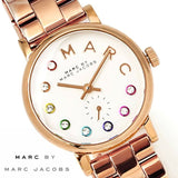 Marc Jacobs Baker Dexter White Dial Rose Gold Steel Strap Watch for Women - MBM3443 Authentic Buy Shop Now
