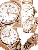 Marc Jacobs Baker Dexter White Dial Rose Gold Steel Strap Watch for Women - MBM3443 Authentic Buy Shop Now