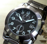 Marc Jacobs Larry Chronograph Black Dial Gunmetal Grey Steel Strap Watch for Men - MBM5031 Authentic Buy Shop Now