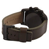 Marc Jacobs Larry Chronograph Black Dial Grey Leather Strap Watch for Men - MBM5034 Authentic Buy Shop Now