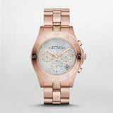 Marc Jacobs Blade Chronograph Mother of Pearl White Dial Rose Gold Steel Strap Watch for Women - MBM8637 Authentic Buy Shop Now