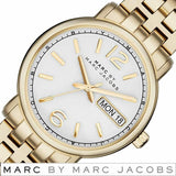 Marc Jacobs Fergus White Dial Gold Steel Strap Watch for Women - MBM8647 Authentic Buy Shop Now