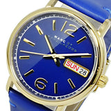 Marc Jacobs Fergus Blue Dial Blue Leather Strap Watch for Women - MBM8650 Authentic Buy Shop Now
