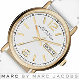 Marc Jacobs Fergus White Dial White Leather Strap Watch for Women - MBM8653 Authentic Buy Shop Now