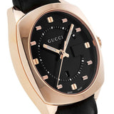 Gucci GG2570 Quartz Black Dial Black Leather Strap Watch For Men - YA142309 Authentic Buy Shop Now