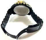 Diesel Mega Chief Chronograph Gold Dial Black Steel Strap Watch For Men - DZ4485 Authentic Buy Shop Now